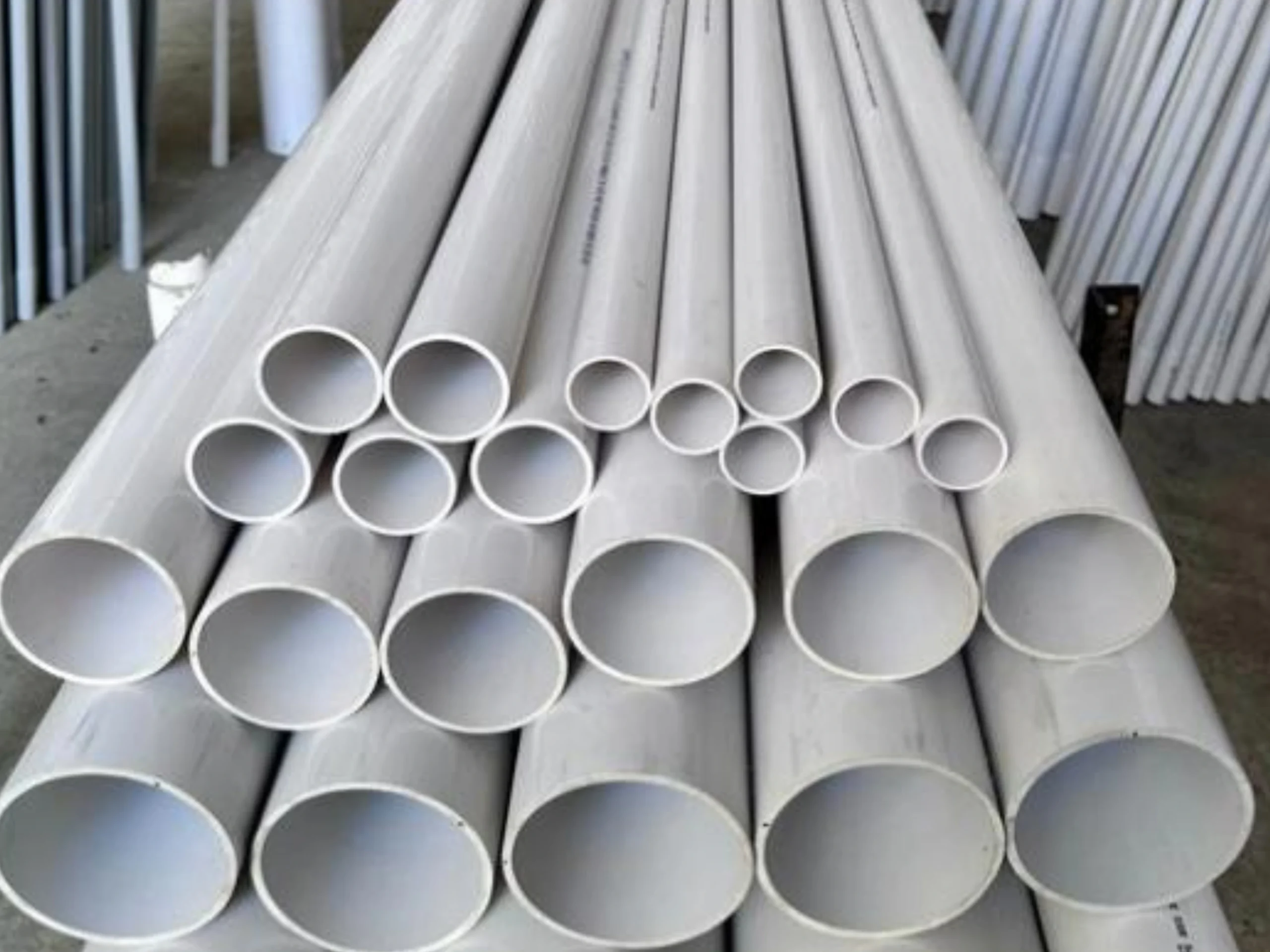 ATS PVC Pipes Close up